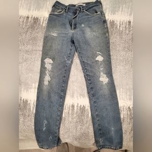 Vintage Distressed Mens Lee Blue Jeans